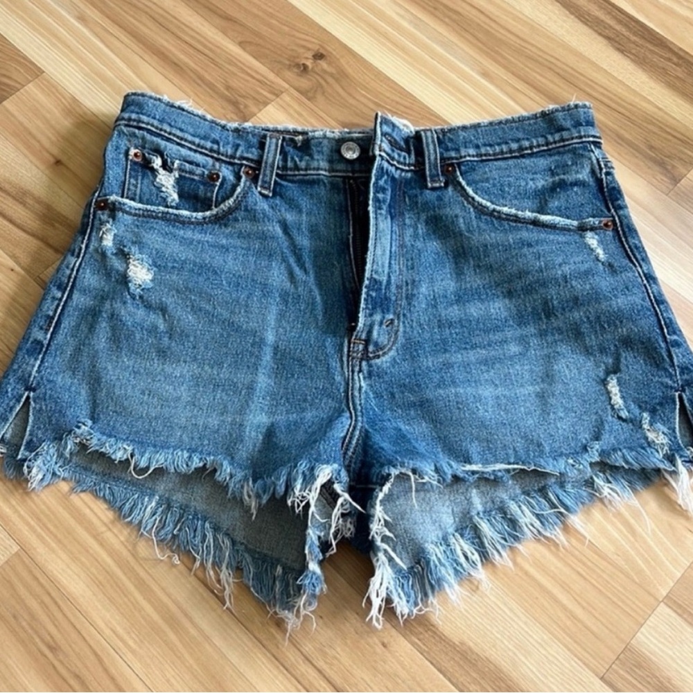 High Rise Jean Shorts